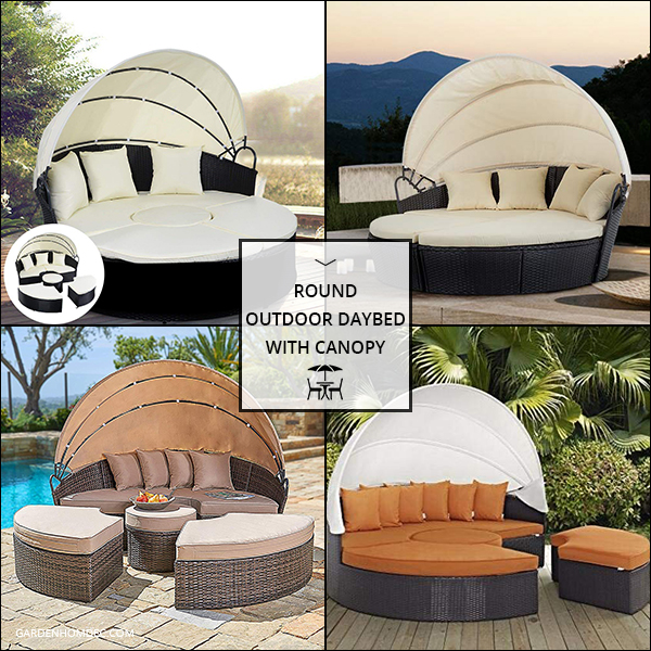 Best Round Outdoor Daybed With Canopy